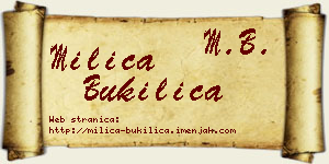 Milica Bukilica vizit kartica